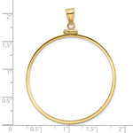 Indlæs billede til gallerivisning 10K Yellow Gold 4 Ducat Coin Bezel Holder Pendant Screw Top Fits 39.5 mm Coins