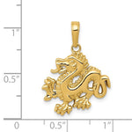Załaduj obraz do przeglądarki galerii, 14k Yellow Gold Dragon Pendant Charm