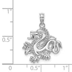 Ladda upp bild till gallerivisning, 14k White Gold Dragon Pendant Charm