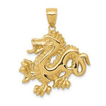 Ladda upp bild till gallerivisning, 14k Yellow Gold Dragon Pendant Charm
