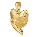 Carica l'immagine nel visualizzatore di Gallery, 14k Yellow Gold Shark Tooth 3D Pendant Charm