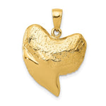 Carica l'immagine nel visualizzatore di Gallery, 14k Yellow Gold Shark Tooth 3D Pendant Charm