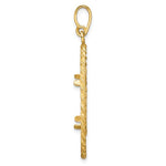 Load image into Gallery viewer, 14K Yellow Gold Greek Key Rope Diamond Cut 1/10 oz American Eagle Krugerrand Coin Bezel Holder Pendant Charm Prong Fits 16.5 mm Coins
