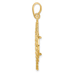 Load image into Gallery viewer, 14K Yellow Gold Greek Key Rope US $1 Dollar Type 1 and 2 Peso Coin Bezel Holder Pendant Charm Prong Fits 13 mm Coins