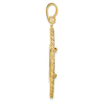 Load image into Gallery viewer, 14K Yellow Gold Greek Key Rope 1/10 oz American Eagle Krugerrand Coin Bezel Holder Pendant Charm Prong Fits 16.5 mm Coins