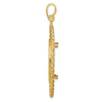 Load image into Gallery viewer, 14K Yellow Gold Greek Key Rope 1/4 oz American Eagle Panda 2 Rand US $5 Jamestown Coin Bezel Holder Pendant Charm Prong Fits 22 mm Coins