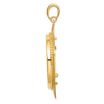 Carica l'immagine nel visualizzatore di Gallery, 14k Yellow Gold Prong Coin Bezel Holder for 30mm Coins or 1 oz Maple Leaf 1/2 oz Cat Diamond Shaped Beaded Pendant Charm