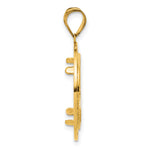 Load image into Gallery viewer, 14K Yellow Gold Diamond Cut And Black Enamel Greek Key 1/10 oz American Eagle Krugerrand Coin Bezel Holder Pendant Charm Prong Fits 16.5 mm Coins