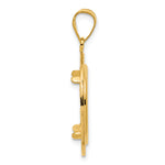 Load image into Gallery viewer, 14K Yellow Gold And Black Enamel Greek Key 1/10 oz American Eagle Krugerrand Coin Bezel Holder Pendant Charm Prong Fits 16.5 mm Coins