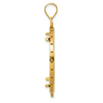 Load image into Gallery viewer, 14K Yellow Gold Diamond Cut Greek Key Old US Series 1 oz Panda Australian Nugget Kangaroo Koala Coin Bezel Holder Pendant Charm Prong Fits 32 mm Coins