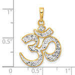 Load image into Gallery viewer, 14k Yellow Gold and Rhodium Om Symbol Pendant Charm