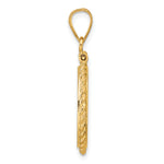 Indlæs billede til gallerivisning 14K Yellow Gold Diamond Cut Rope Edge 1/10 oz American Eagle Krugerrand Coin Bezel Holder Pendant Charm Screw Top Fits 16.5 mm Coins