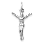 Carregar imagem no visualizador da galeria, 14k White Gold Corpus Crucified Christ Pendant Charm