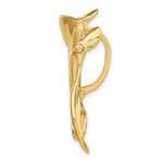 Carica l'immagine nel visualizzatore di Gallery, 14k Yellow Gold Manta Ray Stingray Chain Slide Large Pendant Charm