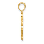 Load image into Gallery viewer, 14k Yellow Gold Shamrock Clover Horseshoe Pendant Charm