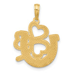 Load image into Gallery viewer, 14k Yellow Gold Shamrock Clover Horseshoe Pendant Charm
