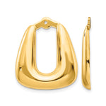Load image into Gallery viewer, 14K Yellow Gold Polished Square Hoop Earring Jackets