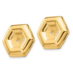 Load image into Gallery viewer, 14K Yellow Gold Polished Fancy Hexagon Earring Jackets
