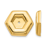 Load image into Gallery viewer, 14K Yellow Gold Polished Fancy Hexagon Earring Jackets