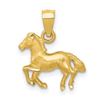 Indlæs billede til gallerivisning 14K Yellow Gold Running Horse Pendant Charm
