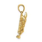 Carica l'immagine nel visualizzatore di Gallery, 14k Yellow Gold Raging Bull Pendant Charm