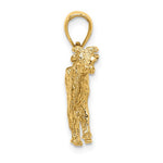 Ladda upp bild till gallerivisning, 14k Yellow Gold Cattle Cow 3D Pendant Charm