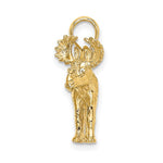 Carregar imagem no visualizador da galeria, 14k Yellow Gold Moose 3D Textured Pendant Charm