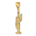 Load image into Gallery viewer, 14k Yellow Gold Saguaro Cactus 3D Pendant Charm