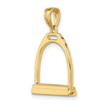 Load image into Gallery viewer, 14k Yellow Gold Horse Stirrup 3D Pendant Charm
