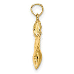Indlæs billede til gallerivisning 14k Yellow Gold Boot 3D Western Pendant Charm