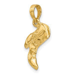 Indlæs billede til gallerivisning 14k Yellow Gold Boot 3D Western Pendant Charm