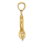 Carica l'immagine nel visualizzatore di Gallery, 14k Yellow Gold Nautical Shackle Link Moveable 3D Pendant Charm