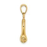 Load image into Gallery viewer, 14k Yellow Gold Nautical Shackle Link Moveable 3D Pendant Charm