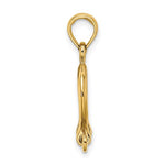 Lade das Bild in den Galerie-Viewer, 14k Yellow Gold Nautical Shackle Link Moveable 3D Pendant Charm