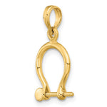 Lade das Bild in den Galerie-Viewer, 14k Yellow Gold Nautical Shackle Link Moveable 3D Pendant Charm