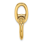 Indlæs billede til gallerivisning 14k Yellow Gold Nautical Shackle Link with Pulley 3D Pendant Charm