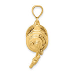 Carica l'immagine nel visualizzatore di Gallery, 14k Yellow Gold Fishing Reel Moveable 3D Pendant Charm
