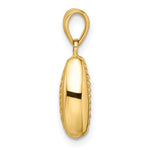 Lataa kuva Galleria-katseluun, 14k Yellow Gold Cowrie Cowry Shell Seashell 3D Pendant Charm