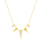 Load image into Gallery viewer, 14K Yellow Gold Diamond Bear Claw Drop Dangle Adjustable Necklace