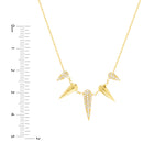 Load image into Gallery viewer, 14K Yellow Gold Diamond Bear Claw Drop Dangle Adjustable Necklace