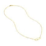 Load image into Gallery viewer, 14k Yellow Gold Diamond Paperclip Link Necklace with Lobster Clasp