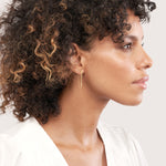 Load image into Gallery viewer, 14k Yellow Gold Chain Drape Front to Back Dangle Earrings