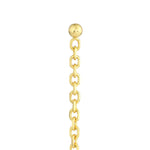 Load image into Gallery viewer, 14k Yellow Gold Chain Drape Front to Back Dangle Earrings