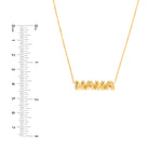 Load image into Gallery viewer, 14K Yellow Gold Puff Mama Necklace Adjustable 16 to 18 inches