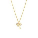 Load image into Gallery viewer, 14K Yellow Gold Diamond Palm Tree Adjustable Necklace
