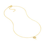 Load image into Gallery viewer, 14K Yellow Gold Diamond Palm Tree Adjustable Necklace