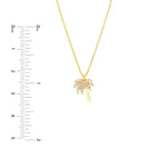 Load image into Gallery viewer, 14K Yellow Gold Diamond Palm Tree Adjustable Necklace