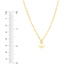 이미지를 갤러리 뷰어에 로드 , 14K Yellow Gold Mini Anchor Paper Clip Chain Necklace