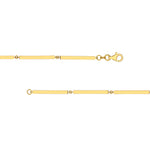 画像をギャラリービューアに読み込む, 14k Yellow Gold Square Bar Link Station Choker Necklace Chain