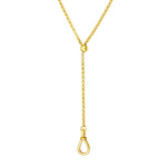 Load image into Gallery viewer, 14k Yellow Gold Pull Over Rolo Chain Lariat Y Necklace